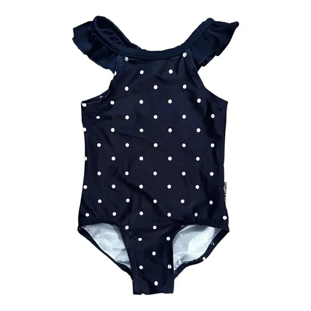 Polarn O. Pyret | Navy Polka Dot One Piece (6-12 mos)